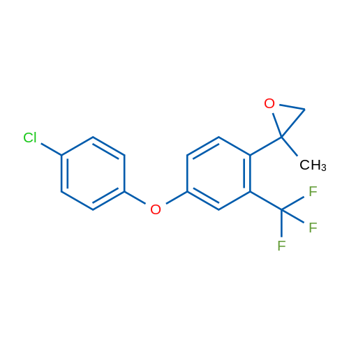 2-(4-(4-Chlorophenoxy)-2-(trifluoromethyl)phenyl)-2-methyloxirane 100mg