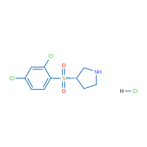 (S)-3-((2,4-Dichlorophenyl)sulfonyl)pyrrolidine hydrochloride 1g