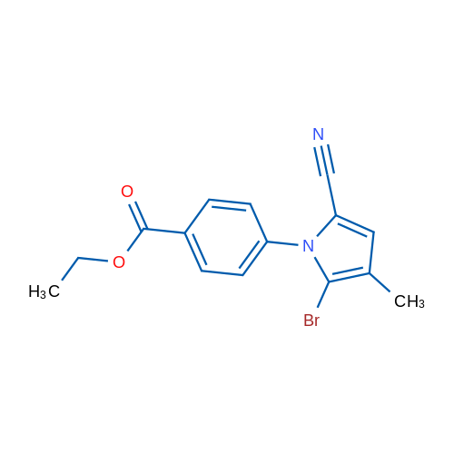 Ethyl 4-(2-bromo-5-cyano-3-methyl-1H-pyrrol-1-yl)benzoate 1g