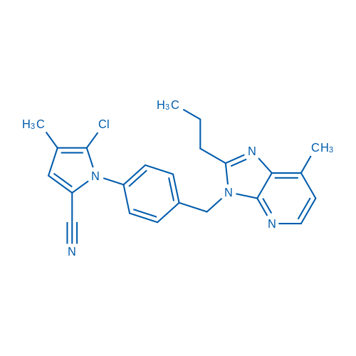 5-Chloro-4-methyl-1-(4-((7-methyl-2-propyl-3H-imidazo[4,5-b]pyridin-3-yl)methyl)phenyl)-1H-pyrrole-2-carbonitrile 1g