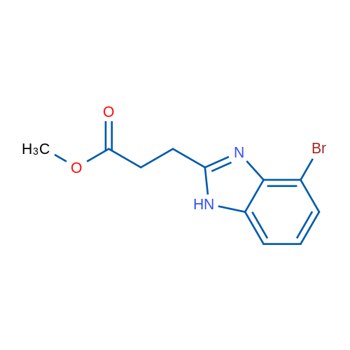 Methyl 3-(4-bromo-1H-benzo[d]imidazol-2-yl)propanoate 1g