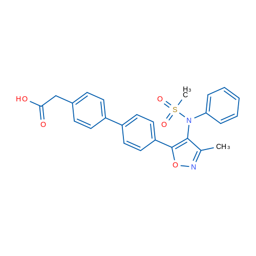 2-(4'-(3-Methyl-4-(phenylmethylsulfonamido)isoxazol-5-yl)-[1,1'-biphenyl]-4-yl)acetic acid 5g