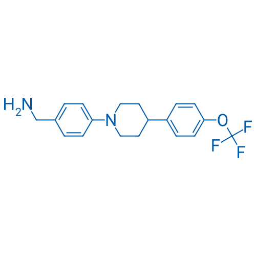 Benzenemethanamine, 4-[4-[4-(trifluoromethoxy)phenyl]-1-piperidinyl]- 250mg