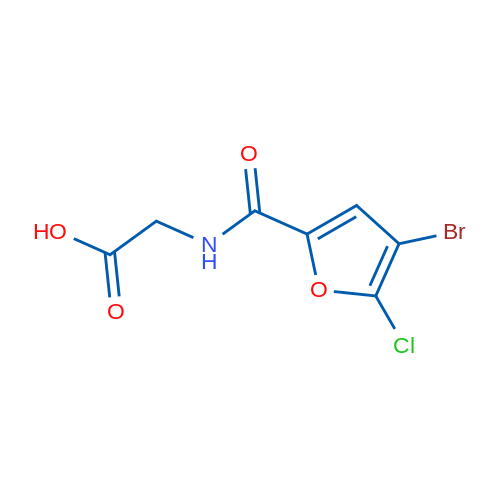 2-(4-Bromo-5-chlorofuran-2-carboxamido)acetic acid 1g