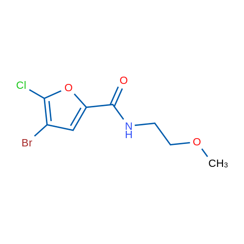 4-Bromo-5-chloro-N-(2-methoxyethyl)furan-2-carboxamide 1g