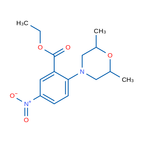 Ethyl 2-(2,6-dimethylmorpholin-4-yl)-5-nitrobenzoate 1g