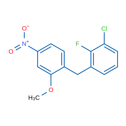 1-Chloro-2-fluoro-3-(2-methoxy-4-nitrobenzyl)benzene 1g