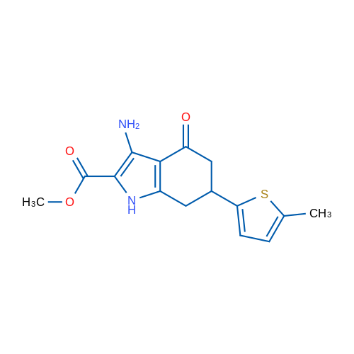 MEthyl 3-amino-6-(5-methyl-2-thienyl)-4-oxo-4,5,6,7-tetrahydro-1h-indole-2-carboxylate 1g