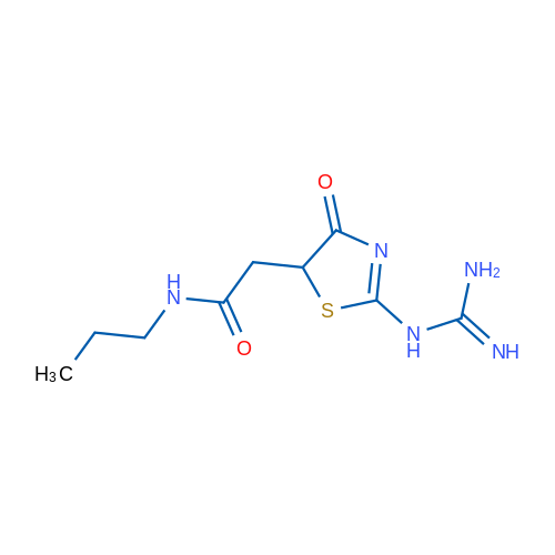 2-(2-([AMino(imino)methyl]amino)-4-oxo-4,5-dihydro-1,3-thiazol-5-yl)-n-propylacetamide 1g