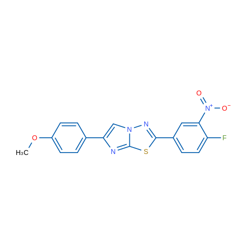 2-(4-Fluoro-3-nitrophenyl)-6-(4-methoxyphenyl)imidazo[2,1-b][1,3,4]thiadiazole 1g