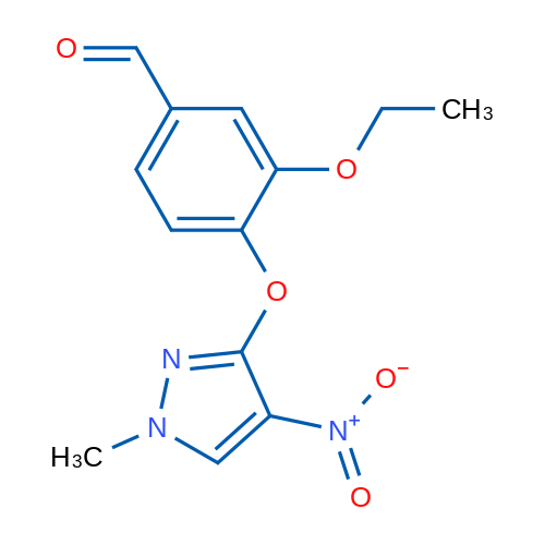 3-Ethoxy-4-((1-methyl-4-nitro-1H-pyrazol-3-yl)oxy)benzaldehyde 1g