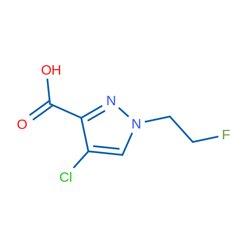 4-Chloro-1-(2-fluoroethyl)-1H-pyrazole-3-carboxylic acid 100mg