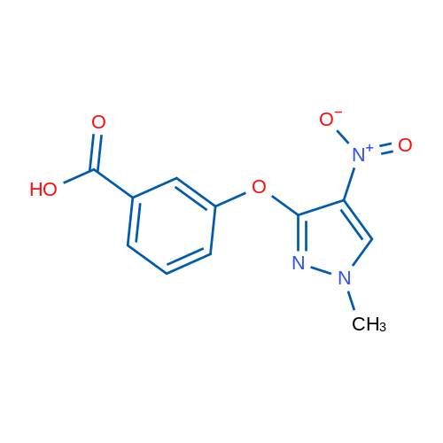 3-((1-Methyl-4-nitro-1H-pyrazol-3-yl)oxy)benzoic acid 1g