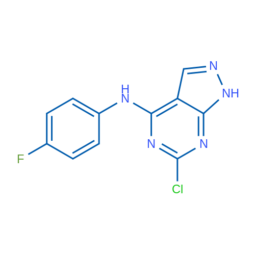 6-Chloro-N-(4-fluorophenyl)-1H-pyrazolo[3,4-d]pyrimidin-4-amine 10g