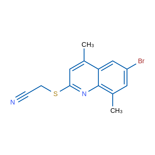 2-((6-Bromo-4,8-dimethylquinolin-2-yl)thio)acetonitrile 1g