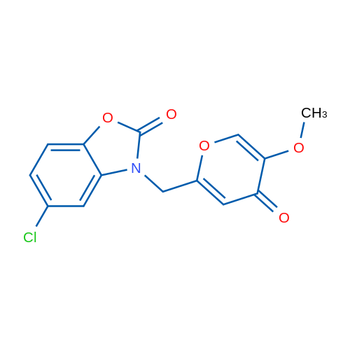 5-Chloro-3-((5-methoxy-4-oxo-4H-pyran-2-yl)methyl)benzo[d]oxazol-2(3H)-one 1g