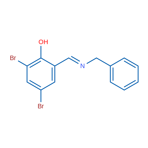 2-[(1E)-(Benzylimino)methyl]-4,6-dibromophenol 1g