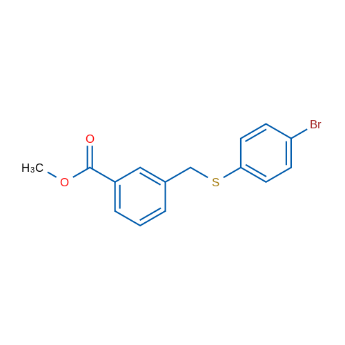 Methyl 3-(((4-bromophenyl)thio)methyl)benzoate 1g