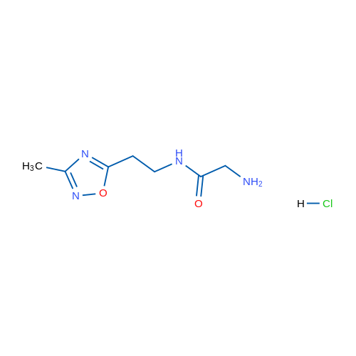 2-amino-N-(2-(3-methyl-1,2,4-oxadiazol-5-yl)ethyl)acetamide hydrochloride 250mg