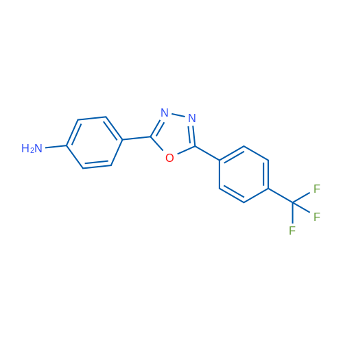 4-(5-(4-(Trifluoromethyl)phenyl)-1,3,4-oxadiazol-2-yl)aniline 1g
