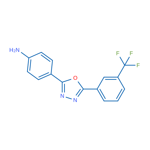 4-(5-(3-(Trifluoromethyl)phenyl)-1,3,4-oxadiazol-2-yl)aniline 1g