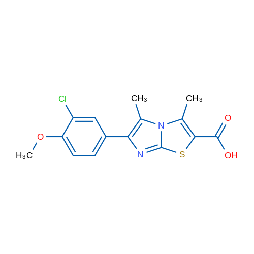 6-(3-Chloro-4-methoxyphenyl)-3,5-dimethylimidazo[2,1-b]thiazole-2-carboxylic acid 1g