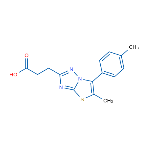 3-(5-Methyl-6-(p-tolyl)thiazolo[3,2-b][1,2,4]triazol-2-yl)propanoic acid 5g