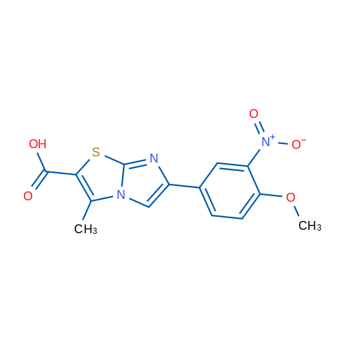 6-(4-Methoxy-3-nitrophenyl)-3-methylimidazo[2,1-b]thiazole-2-carboxylic acid 1g