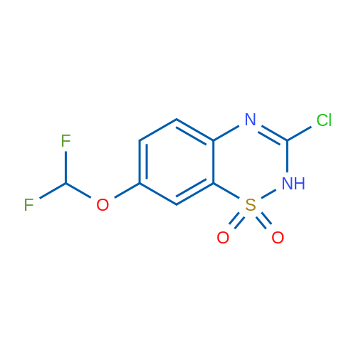 3-Chloro-7-(difluoromethoxy)-2H-benzo[e][1,2,4]thiadiazine 1,1-dioxide 1g