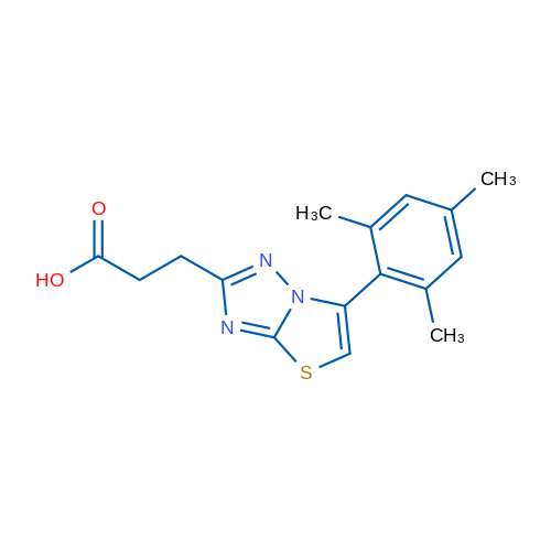 3-(6-Mesitylthiazolo[3,2-b][1,2,4]triazol-2-yl)propanoic acid 5g