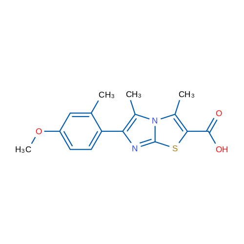 6-(4-Methoxy-2-methylphenyl)-3,5-dimethylimidazo[2,1-b]thiazole-2-carboxylic acid 5g
