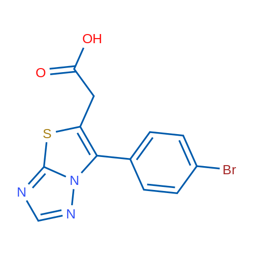 2-(6-(4-Bromophenyl)thiazolo[3,2-b][1,2,4]triazol-5-yl)acetic acid 5g
