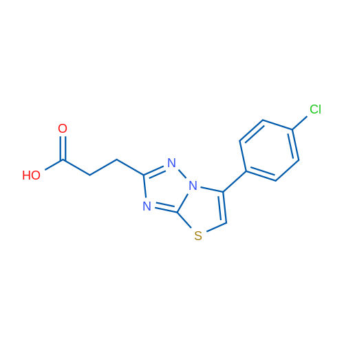 3-(6-(4-Chlorophenyl)thiazolo[3,2-b][1,2,4]triazol-2-yl)propanoic acid 1g