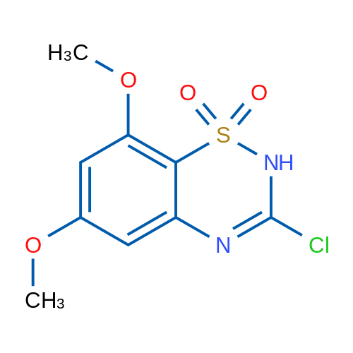 3-Chloro-6,8-dimethoxy-2H-benzo[e][1,2,4]thiadiazine 1,1-dioxide 1g