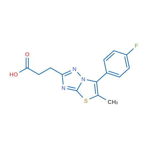 3-(6-(4-Fluorophenyl)-5-methylthiazolo[3,2-b][1,2,4]triazol-2-yl)propanoic acid 1g