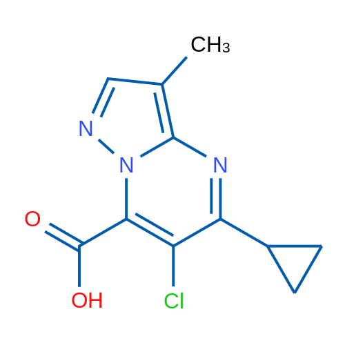 6-Chloro-5-cyclopropyl-3-methylpyrazolo[1,5-a]pyrimidine-7-carboxylic acid 1g