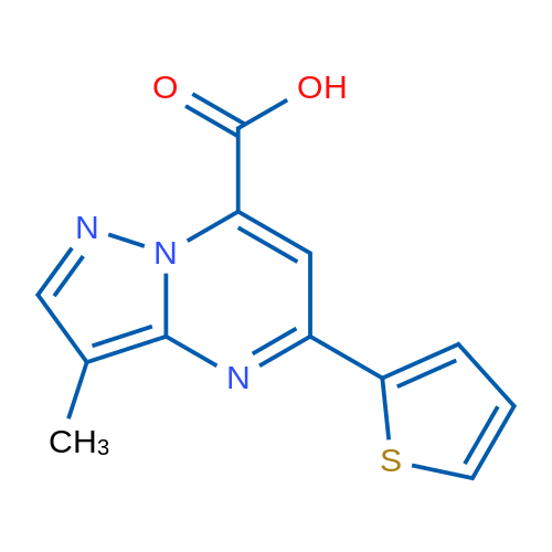 3-Methyl-5-(thiophen-2-yl)pyrazolo[1,5-a]pyrimidine-7-carboxylic acid 1g
