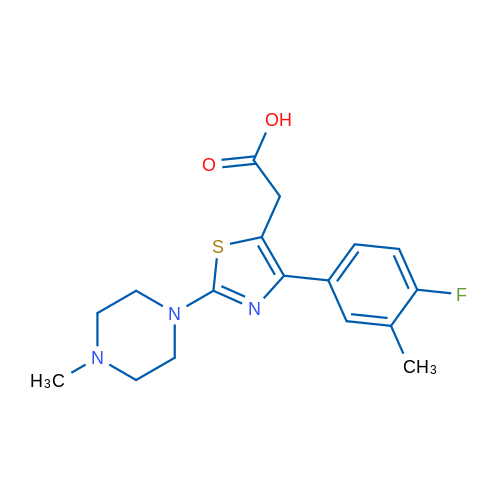 2-(4-(4-Fluoro-3-methylphenyl)-2-(4-methylpiperazin-1-yl)thiazol-5-yl)acetic acid 5g