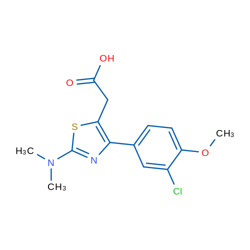 2-(4-(3-Chloro-4-methoxyphenyl)-2-(dimethylamino)thiazol-5-yl)acetic acid 1g