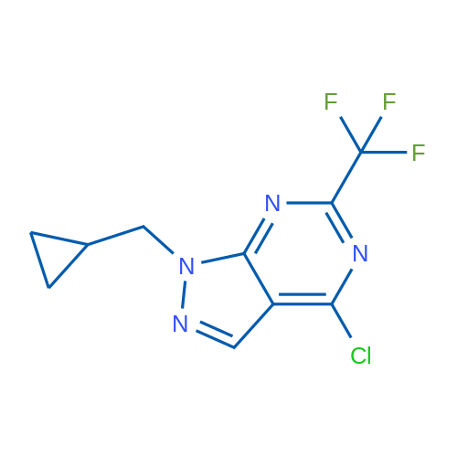 4-Chloro-1-(cyclopropylmethyl)-6-(trifluoromethyl)-1H-pyrazolo[3,4-d]pyrimidine 1g
