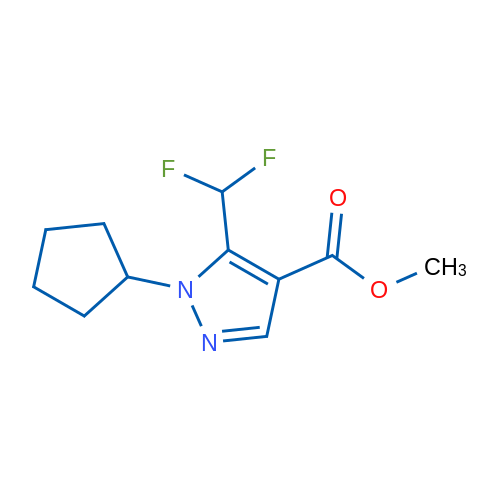 Methyl 1-cyclopentyl-5-(difluoromethyl)-1H-pyrazole-4-carboxylate 1g
