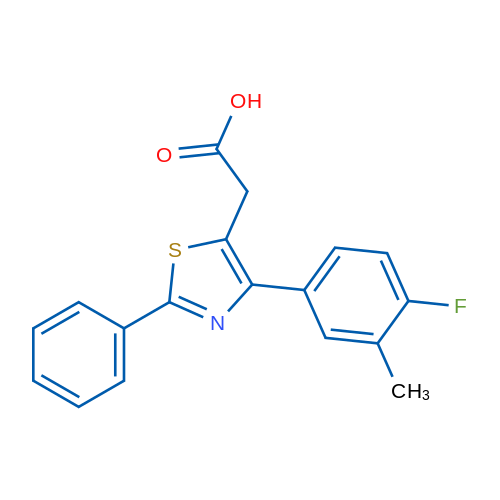 2-(4-(4-Fluoro-3-methylphenyl)-2-phenylthiazol-5-yl)acetic acid 1g