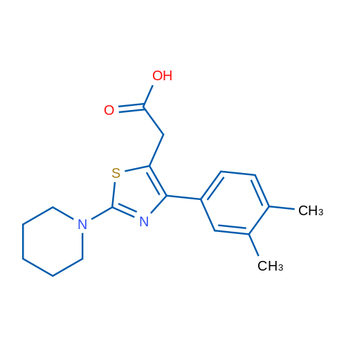 2-(4-(3,4-Dimethylphenyl)-2-(piperidin-1-yl)thiazol-5-yl)acetic acid 1g