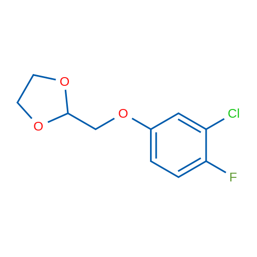 2-((3-Chloro-4-fluorophenoxy)methyl)-1,3-dioxolane 1g