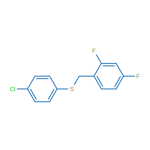 (4-Chlorophenyl)(2,4-difluorobenzyl)sulfane 1g