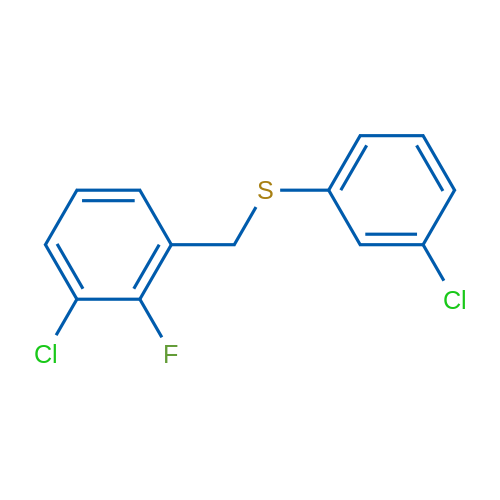 (3-Chloro-2-fluorobenzyl)(3-chlorophenyl)sulfane 1g