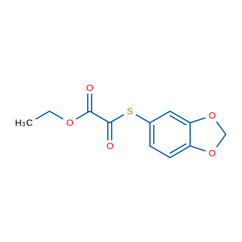 Ethyl 2-(benzo[d][1,3]dioxol-5-ylthio)-2-oxoacetate 1g