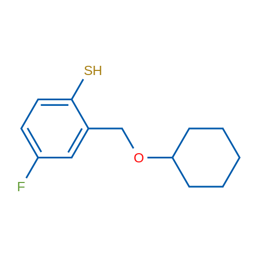 2-((Cyclohexyloxy)methyl)-4-fluorobenzenethiol 1g