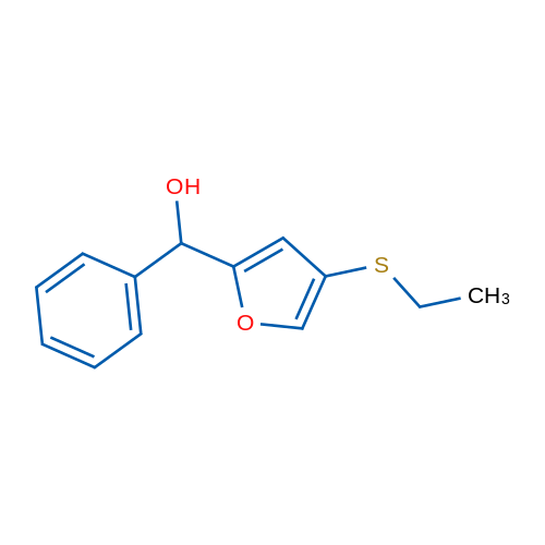 (4-(Ethylthio)furan-2-yl)(phenyl)methanol 1g
