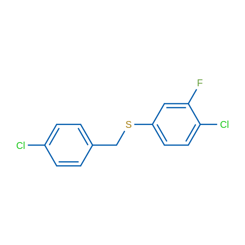 (4-Chloro-3-fluorophenyl)(4-chlorobenzyl)sulfane 1g